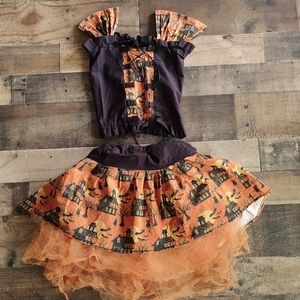 Witch Costume tutu skirt custom handmade med girls